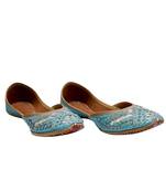 Sky Blue Mirror & Bead Work Party Wear Ethnic.Jutti