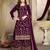 Purple Designer Party Wear Plazo Suit
