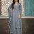 Grey Designer Party Wear Plazo Suit