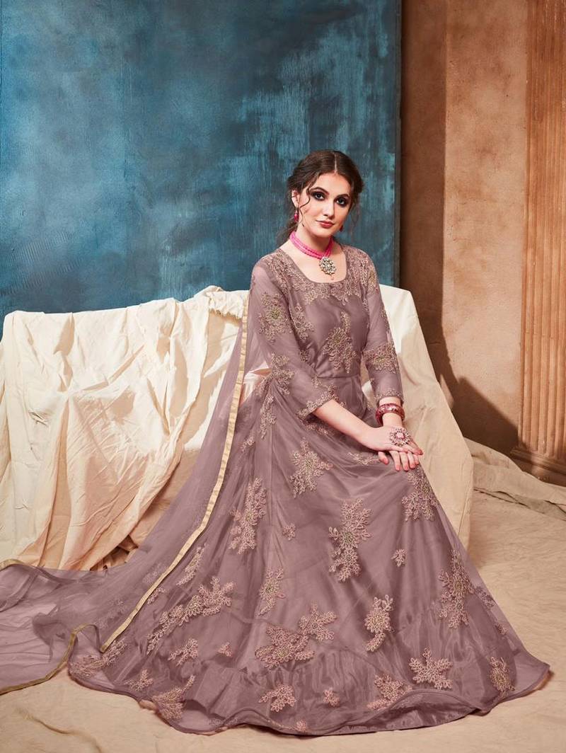 light purple anarkali