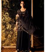 Vihari Black embroidered cotton silk kurta-sets