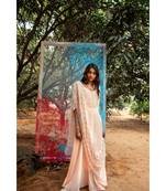 Tanuh Peach embroidered cotton silk kurta-sets