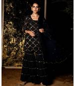 Vrinda Black embroidered cotton silk kurta-sets