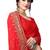 Red Embroidered Georgette Saree With Blouse