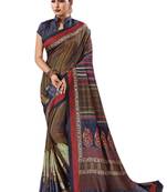 Multicolor Printed Silk Saree With Blouse