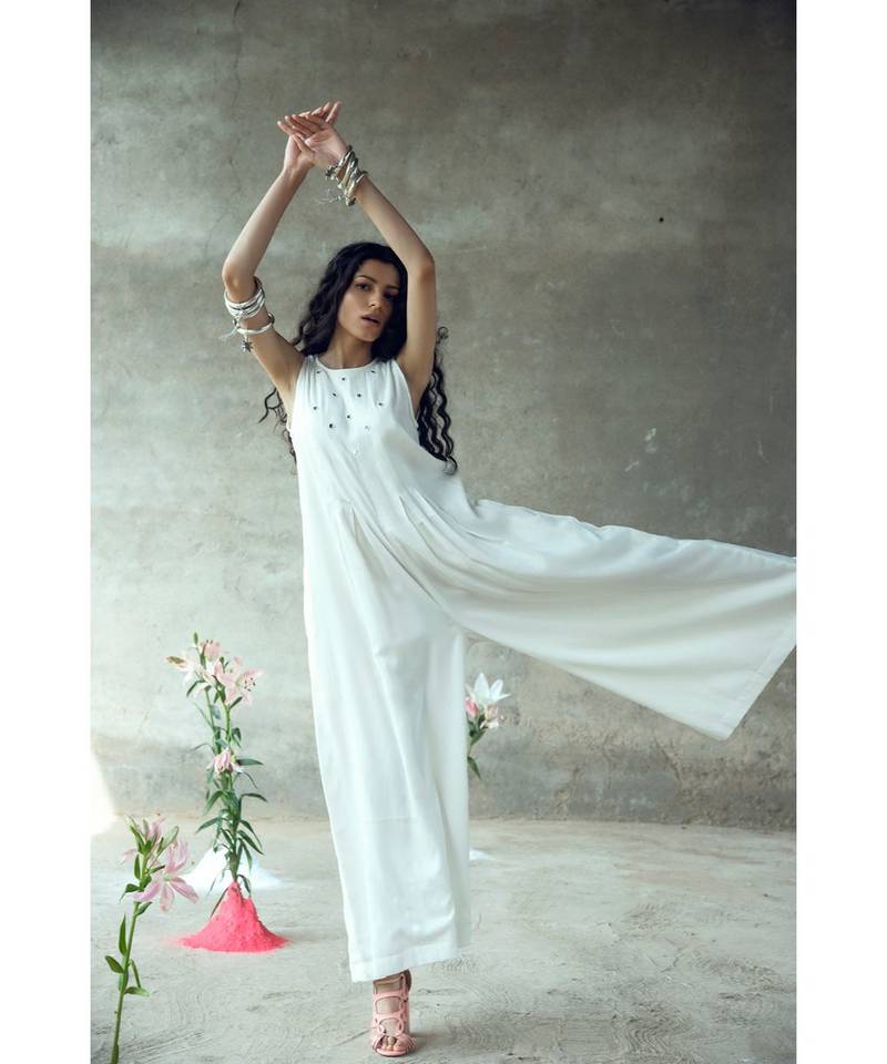 "Nanda" Mirror work Sleeveless Jumpsuit