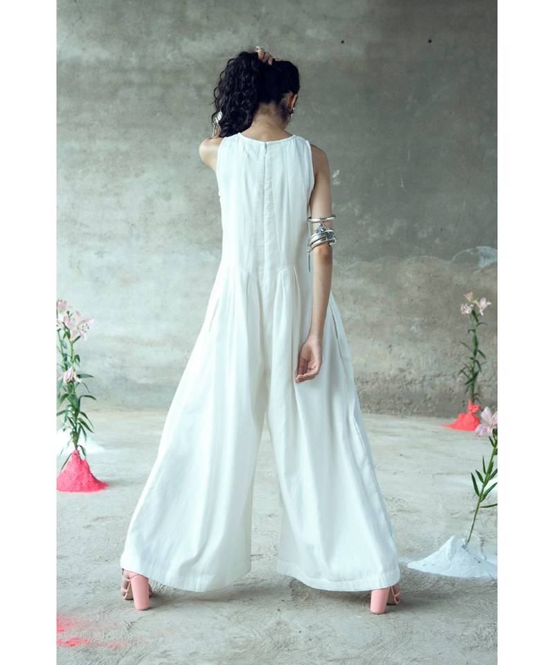 "Nanda" Mirror work Sleeveless Jumpsuit