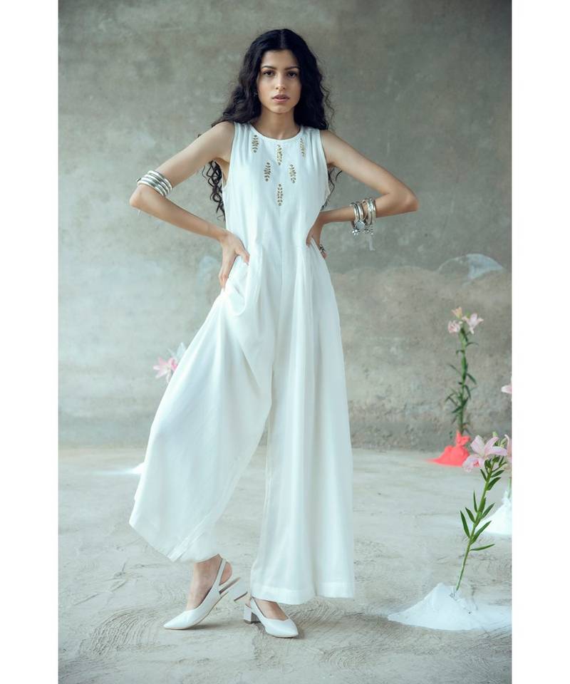 "Vividha" Pitthan Work Sleeveless Jumpsuit
