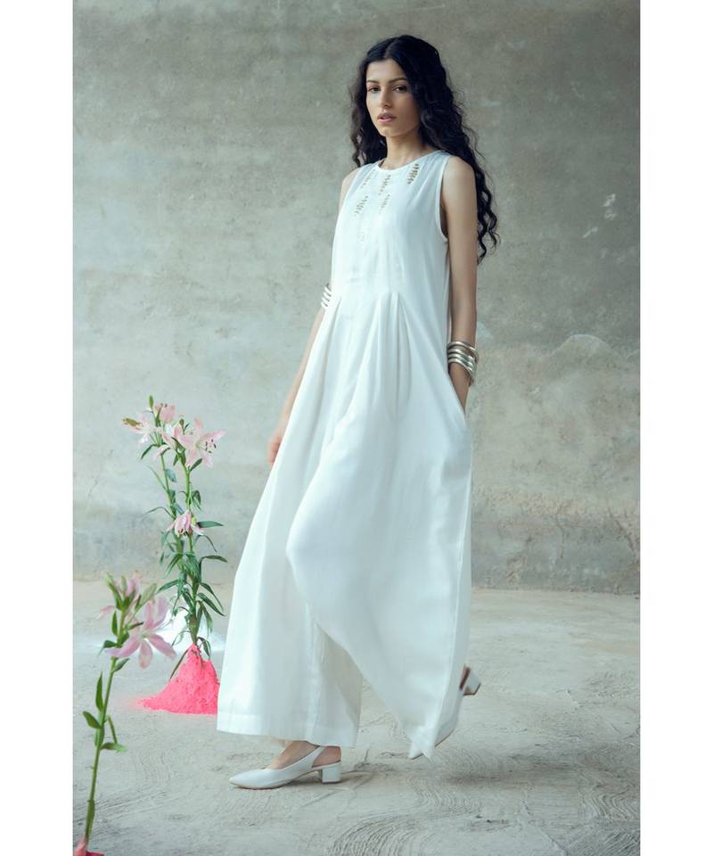"Vividha" Pitthan Work Sleeveless Jumpsuit