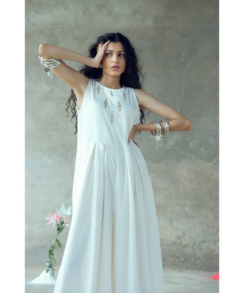 "Vividha" Pitthan Work Sleeveless Jumpsuit