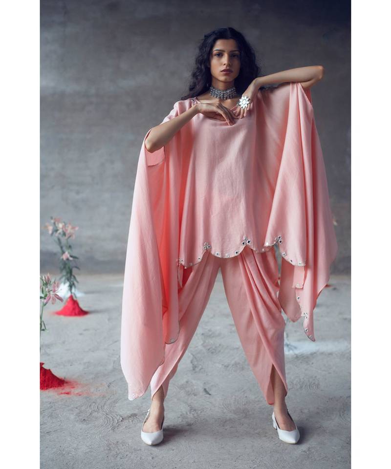 Pink    Rambha    Kaftaan Set