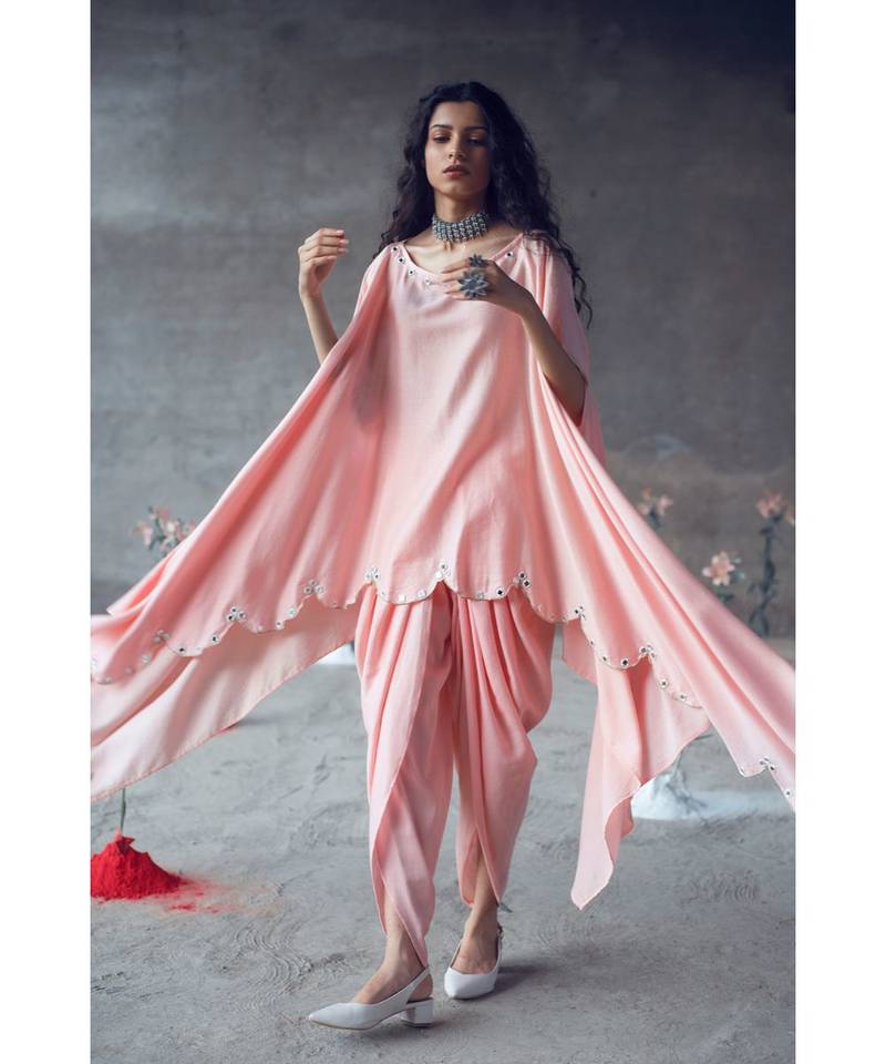 Pink    Rambha    Kaftaan Set