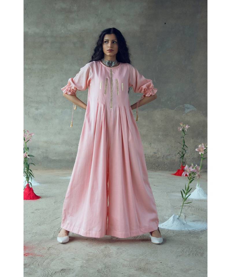 "Suvahu" Tie Up Sleeve Jumpsuit