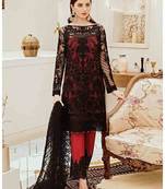 Black & Red Pakistani Style Designer Suit