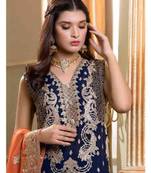 Blue Pakistani Style Designer Suit