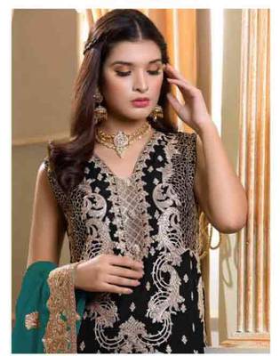 Black Pakistani Style Designer Suit 1