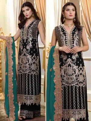 Black Pakistani Style Designer Suit 2