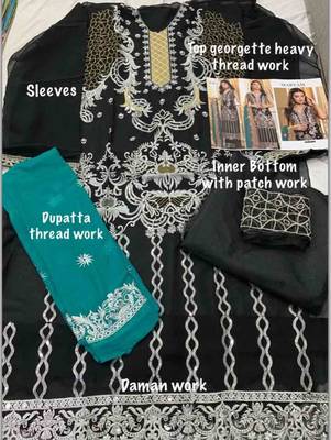Black Pakistani Style Designer Suit 3
