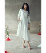 "Supriya"White Umbrella Dress