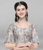 Janasya Women's Poly Silk Stitch Blouse