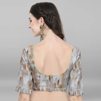Janasya Women's Poly Silk Stitch Blouse 3