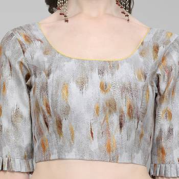 Janasya Women's Poly Silk Stitch Blouse 4