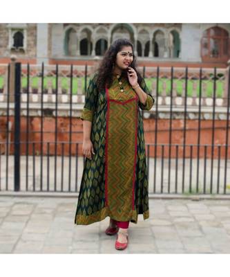 Ajrakh slit kurta 1
