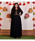 Black georgette  sequin cocktail dress