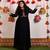Black georgette  sequin cocktail dress
