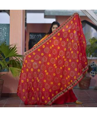 Mustard weave kurta with duppata 5