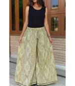 Green Printed Cotton Women Ethnic Wear