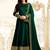 Dark Green South Silk Designer Anarkali Suit