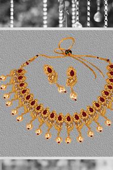 Red ruby  necklace-sets