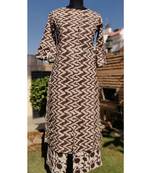 Brown Printed Rayon Ethnic Wear Women