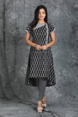 Ikkat Textured Cotton Kurti 1