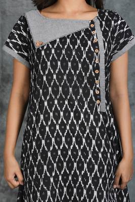 Ikkat Textured Cotton Kurti 3