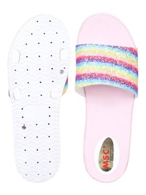 rubber Stylish Fancy multi color Platform Sandal For Women 4