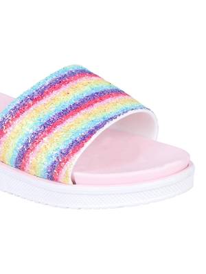 rubber Stylish Fancy multi color Platform Sandal For Women 5