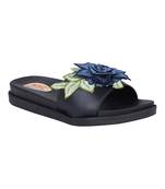 leatherette Stylish Fancy black Platform Sandal For Women