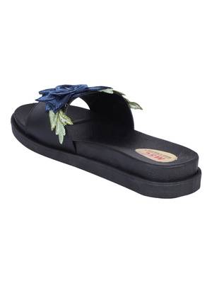 leatherette Stylish Fancy black Platform Sandal For Women 3
