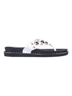 leatherette Stylish Fancy white Platform Sandal For Women 2
