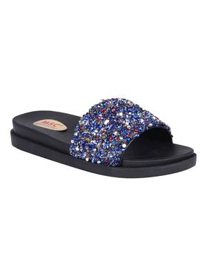 rubber Stylish Fancy gold Platform Sandal For Women 1