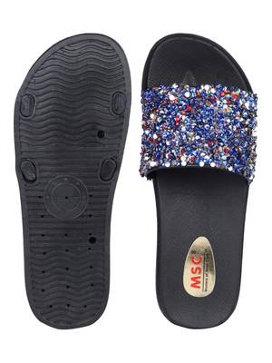 rubber Stylish Fancy gold Platform Sandal For Women 4
