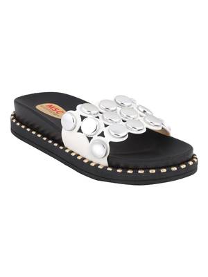 rubber Stylish Fancy white Platform Sandal For Women 1