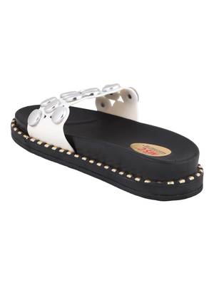 rubber Stylish Fancy white Platform Sandal For Women 3