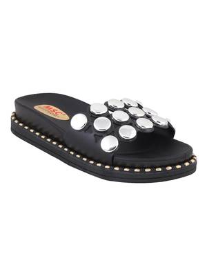 rubber Stylish Fancy black Platform Sandal For Women 1