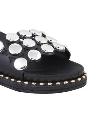 rubber Stylish Fancy black Platform Sandal For Women 5