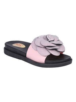 rubber Stylish Fancy Pink Platform Sandal For Women 1