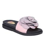 rubber Stylish Fancy Pink Platform Sandal For Women