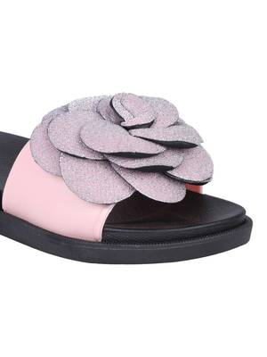 rubber Stylish Fancy Pink Platform Sandal For Women 5